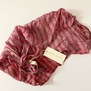 Natalie Martin Petite Square Striped Scarf